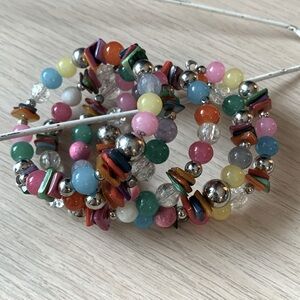 Multicoloured wraparound bracelet, 10$ or 2 for 15$!